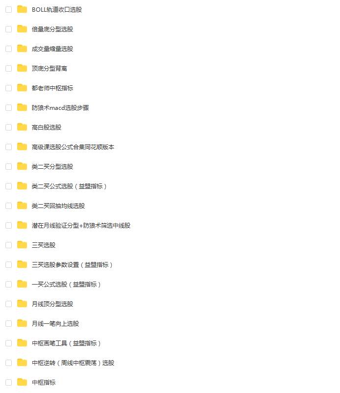 图片[3]智标公式网-提供金钻指标以及精品亲测实战指标公式，汇集各大股市名师高手教程、股市战法交流等.....都业华选股公式合集（同花顺+益盟操盘手）