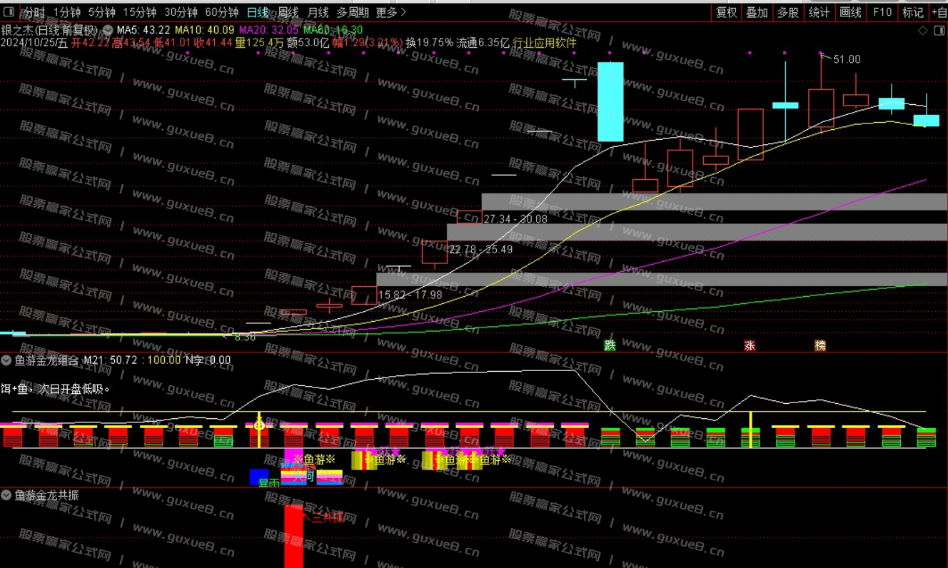 图片[2]智标公式网-提供金钻指标以及精品亲测实战指标公式，汇集各大股市名师高手教程、股市战法交流等.....【鱼游金龙】捕捉强势主升 暴雨入河鱼跃成龙共振信号 信号不飘逸 通达信手机电脑通用