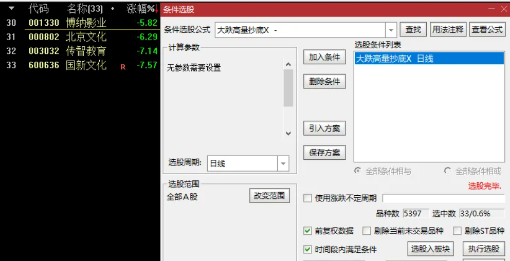 图片[2]智标公式网-提供金钻指标以及精品亲测实战指标公式，汇集各大股市名师高手教程、股市战法交流等.....【大跌高量抄底】价值千万的抄底模型 大跌高量抄底选股 2025开年至今盘后胜率100%【价值千万的抄底模型】智标公式网-提供金钻指标以及精品亲测实战指标公式，汇集各大股市名师高手教程、股市战法交流等.....智标公式网
